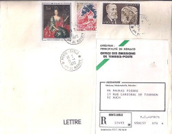 MONACO N° 875/871/869 S/DEVANT De L.REC. DE MONTE CARLO/21.1.72  POUR FRANCE - Storia Postale