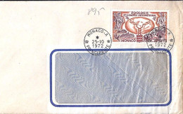 MONACO N° 895 S/L. DE MONACO A/25.10.72  POUR FRANCE - Covers & Documents