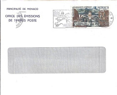 MONACO N° 851 S/L. DE MONTE CARLO/1972  POUR FRANCE - Cartas & Documentos