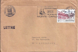 MONACO N° 848 S/L. DE MONTE CARLO/28.6.72  POUR FRANCE - Storia Postale