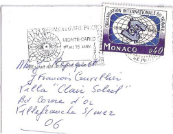 MONACO N° 806 S/L. DE MONTE CARLO/15.1.70  POUR FRANCE - Storia Postale