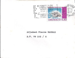 MONACO N° 815 S/L. DE MONTE CARLO/18.3.70  POUR FRANCE - Cartas & Documentos