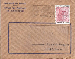 MONACO N° 800 S/L.DE MONTE CARLO/7.10.70  POUR FRANCE - Storia Postale