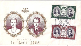 MONACO N° 473/477 S/L. DE MONACO/19.4.56    - Lettres & Documents