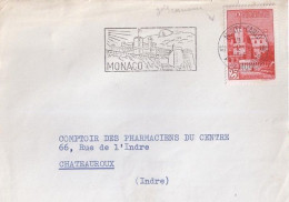 MONACO N° 397 S/DEVANT. DE MONTE CARLO/2.6.59  POUR FRANCE  - Cartas & Documentos