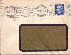 MONACO N° 347 S/L. DE MONACO CONDAMINE/19.4.51  POUR  FRANCE - Storia Postale