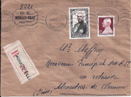 MONACO N° 305B/PA39 S/L.REC. DE MONACO/5.3.49  POUR  FRANCE - Cartas & Documentos