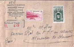 MONACO N° 262/260 S/L. DE MONTE CARLO/5.10.45  POUR  FRANCE - Cartas & Documentos