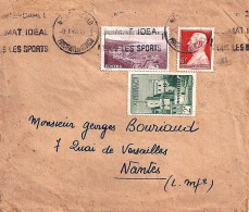 MONACO N° 256/277/283 S/L. DE MONTE CARLO/9.1.48  POUR  FRANCE - Cartas & Documentos