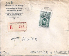 MONACO N° 260 S/L. DE MONACO VILLE/22.4.43  POUR  FRANCAISE - Covers & Documents