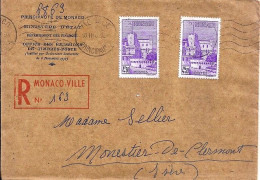 MONACO N° 259x2 S/L.REC. DE MONACO/18.2.46  POUR  LA FRANCE - Lettres & Documents