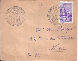 MONACO N° 259 S/L. DE MONTE CARLO/JUBILE DU SOUVERAIN/26.6.47  POUR FRANCE   - Covers & Documents