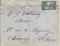 MONACO N° 124 S/L. DE MONTE CARLO/7.11.38 POUR FRANCE - Storia Postale