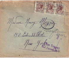 MONACO N° 87x3 S/L. DE MONTE CARLO/22.2.28 POUR USA + REBUTS - Covers & Documents