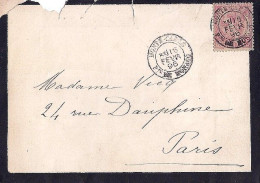 MONACO N° 15 S/L. DE MONTE CARLO/16.2.1896 POUR FRANCE - Storia Postale