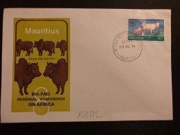 LETTRE TP VACHE 60 OBL.23 OC 74 - Mauricio (1968-...)