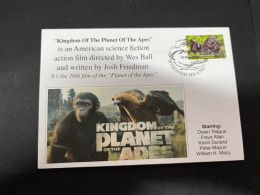 6-5-2024 (4 Z 17) Kingdom Of The Planet Of The Apes (new Movie) With Goriilla Stamp - Gorilles