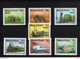 HONGRIE 1979 TRAINS Yvert 2655-2661, Michel 3343-3349 NEUF** MNH Cote 6 Euros - Ungebraucht