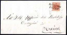 Cover 1850, Insieme Di 11 Lettere, Di Cui Nove Affrancate Con 15 C. Carta A Mano (4, Una Con Vistosa Piega Di Carta), Da - Lombardo-Veneto