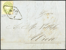 Cover 1865, Kopie Eines Briefes, Geschrieben Am 30.6.1865 In Venedig, Frankiert Mit 3 Soldi Grün Gez. ½ Und Privat Nach  - Lombardy-Venetia