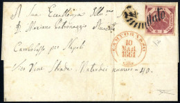 Cover 1861, Lettera Del 10.3.1861 Da Campobasso A Napoli, Affrancata Con 2 Grana I Tavola Carminio, Ampi Margini, Oblite - Neapel