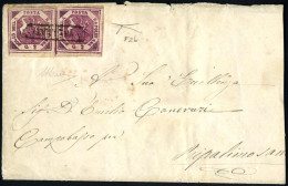 Cover 1860, Lettera Di Due Porti Del 25.10.1860 Da Napoli A Ripalimosani, Affrancata Con Due Esemplari Del 2 Grana Viole - Nápoles