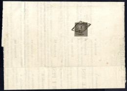 Cover 1859, Manifesto Spedito Il 11.10.1859 Da Bologna Ad Anzola In Porto Assegnato "1" Baj., Affrancato Al Verso Con 1  - Romagne