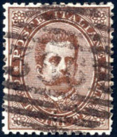 O 1879, "Umberto I" 30 Cent. Bruno Annullato Con Il Bollo Numerale A Sbarre "366" Di Azeglio (TO), Molto Ben Centrato E  - Altri & Non Classificati