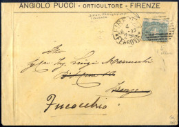 Cover 1897, 5 C Con Dentellatura Verticale Fortemente Spostata A Sinistra Su Lettera Da Firenze, 4.9.97, Per Città, Risp - Altri & Non Classificati