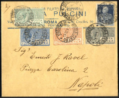 Cover 1926, Lotto Di Tre Lettere Di Posta Aerea, Del 7.4.1926 Da Roma A Genova Affrancata Con Sass. 84, 192 E A3, A4, A6 - Otros & Sin Clasificación