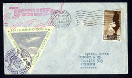 Cover 1934, Lettera Del Esperimento Di Posta Per Razzo Espresso Vignetta Verde E 10 C. "Valore Militare" Da Trieste Il 3 - Otros & Sin Clasificación