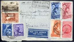 Cover 1937, Lettera Aerea Da Merano Il 22.10 Per Valparaiso (Cile) Affrancata Con Vari Valori Della Serie "Colonie Estiv - Otros & Sin Clasificación