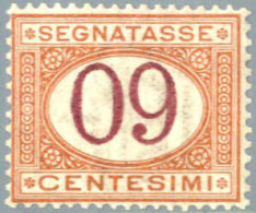 ** 1890/94, 60 C. Arancio E Carminio Con Cifra Capovolta Nuovo Con Gomma Integra, Firmata, Sass. 26a / 1200,- - Andere & Zonder Classificatie