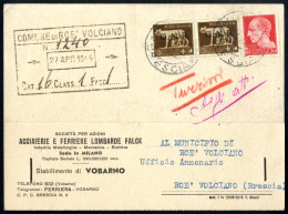 Cover 1943/1944, Due Cartoline E Una Lettera (due Raccomandate) Del Primo Periodo Affrancate Con Valori Del G.N.R. E Due - Other & Unclassified