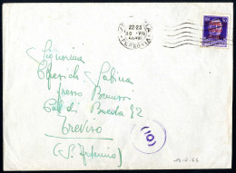 Cover 1944, Lettera Del 10.7.1944 Da Venezia A Treviso, Affrancata Con 50 C. Violetto Con Soprastampa "RSI" In Rosso Bru - Other & Unclassified