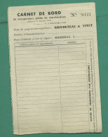 86 Mirebeau Bricheyeau Et Vinet Carnet De Bord De Transporteurs 1945 - Trasporti