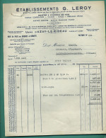 37 Azay Le Rideau G Leroy Commerce Du Bois Spécialité Pour Beurre Et Fromage 23 Mars 1945 - Artesanos