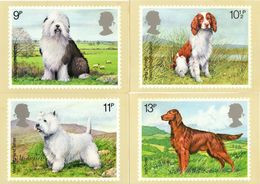GB GREAT BRITAIN 1979 MINT PHQ CARDS DOGS No 33 SHEEPDOG WELSH SPRINGER SPANIEL WEST HIGHLAND TERRIER IRISH SETTER - Dogs