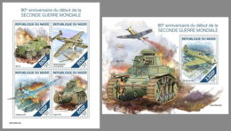 NIGER 2019 MNH Aircrafts Flugzeuge Avions  World War II M/S+S/S - OFFICIAL ISSUE - DH1939 - Flugzeuge