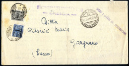 Cover 1944, Lettera Tassa A Carico Da Brescia Il 20.6 Per Gargnano Afrrancata Con 10 C. E 40 C. Segnatasse, Sass. P61,65 - Other & Unclassified