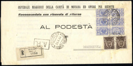 Cover 1944, Tre Lettere (due Raccomandate) Con Affrancature Miste Con "Pacchi Postali" Tollerate Per Posta Ordinaria In  - Other & Unclassified