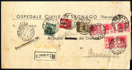 Cover 1945, Due Lettere Raccomandate Affrancate Per 4,80 Lire Con Vari Valori Dell'epoca, - Sonstige & Ohne Zuordnung