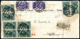 Cover 1945, Quattro Lettere (tre Raccomandate) Affrancate Per 2, 3, 4,80 Lire Con Vari Valori Dell'epoca, - Sonstige & Ohne Zuordnung