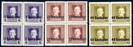 **/bof 1918, 7 Centesimi Auf 6 H. Lila Gez. 12¾ X 11½, 22 Centesimi Auf 20 H. Lilabraun Und 43 Centesimi Auf 40 H. Olivo - Andere & Zonder Classificatie