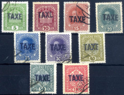 */o 1918/19, Bolzano 3, Francobolli D'Austria Soprastampati "TAXE", Serie Completa Di 9 Valori, 2 Nuovi Gli Altri Usati, - Trentin