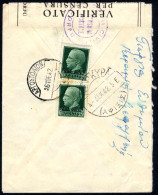 Cover 1942, Lettera Da Argostoli Il 16.11 Per Atene Via Corfù, Affrancata Sul Verso Con Coppia Verticale 25 C. Verde, Ce - Ionische Eilanden