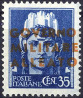 * 1943, 35 C. Imperiale Con Soprastampa "giallo Arancio", Nuovo Con Gomma, Sass. 11 B - Correo Militar (PM)