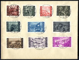 Cover 1945-46, Due Lettere Non Viaggiate, Affrancate Con Le Serie Complete Della Tiratura Di Lubiana (Sass. 41-50) E Del - Occup. Iugoslava: Istria