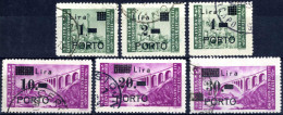 O 1946, 1 L. Verde E 30 L. Lilla Rosso Con Soprastampa "PORTO" E Nuovo Valore, Tutti Con La Lettera "P" Stretta, Serie C - Joegoslavische Bez.: Istrië