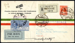 Cover 1929, Lotto Di Cinque Aerogrammi Ed Una Cartolina Di Posta Aerea, Affrancati Con Francobolli Della Serie "Concilia - Otros & Sin Clasificación